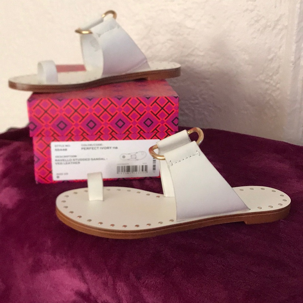 Tory Burch Ravello Studded Sandal - Perfect Ivory